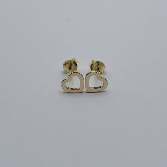 9ct Heart Studs