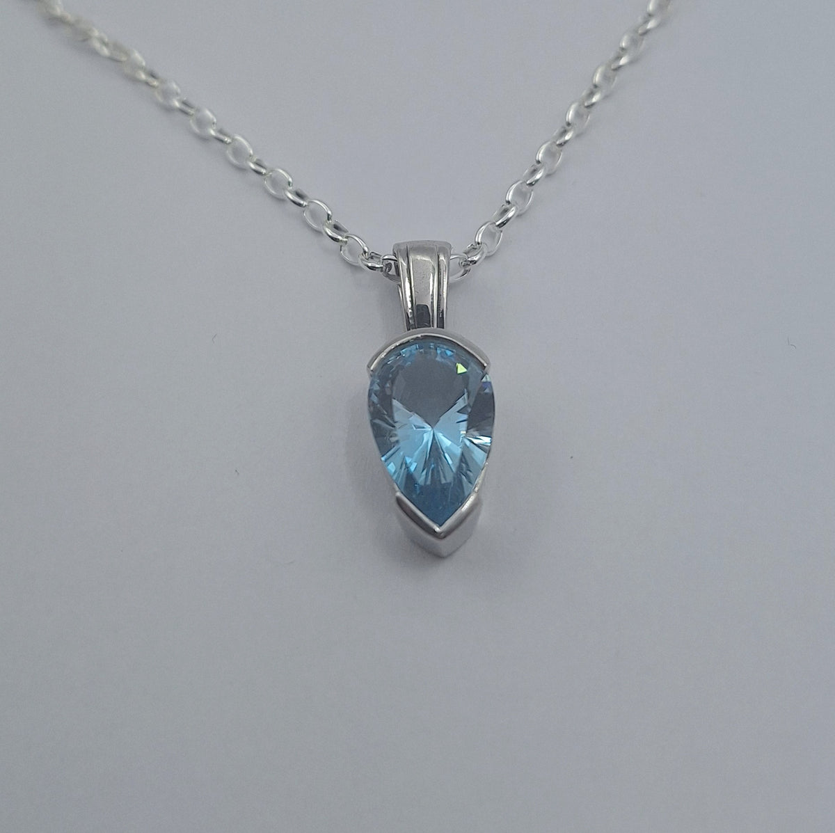 Sky Blue Topaz Pendant