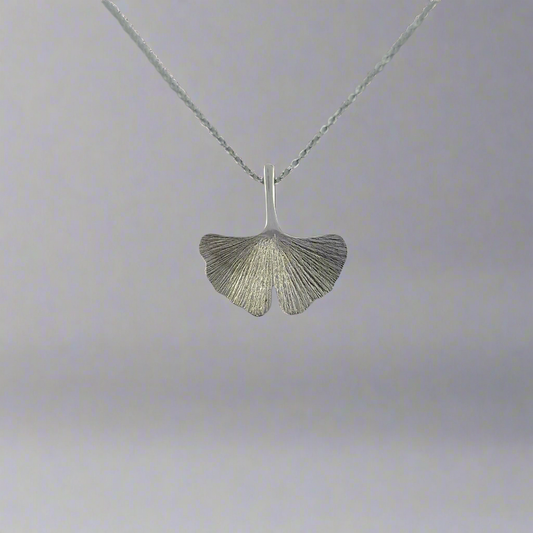 Silver Gingko Leaf Necklace