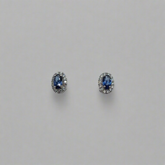 Sapphire earrings silver