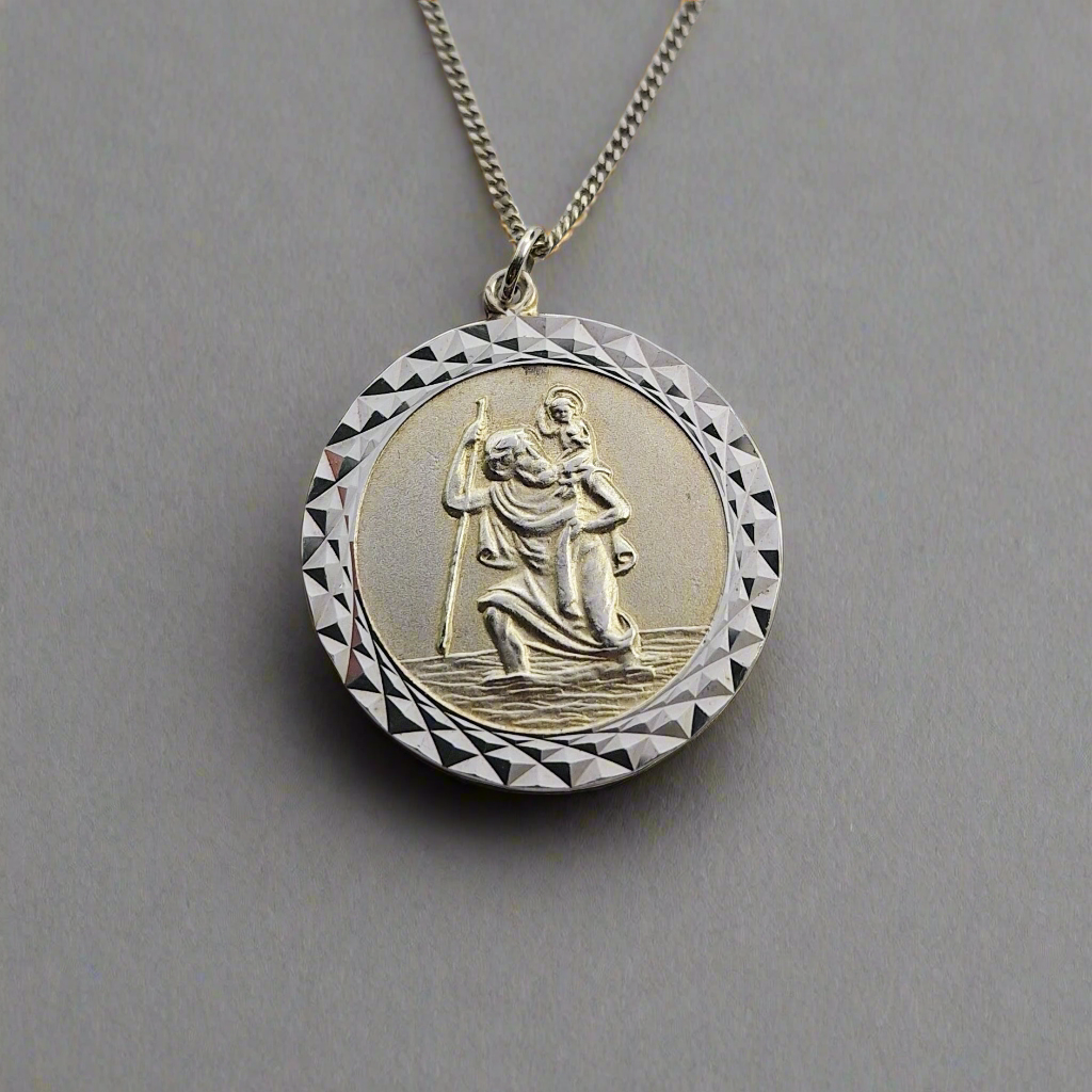 St Christopher's pendant. Silver. English made