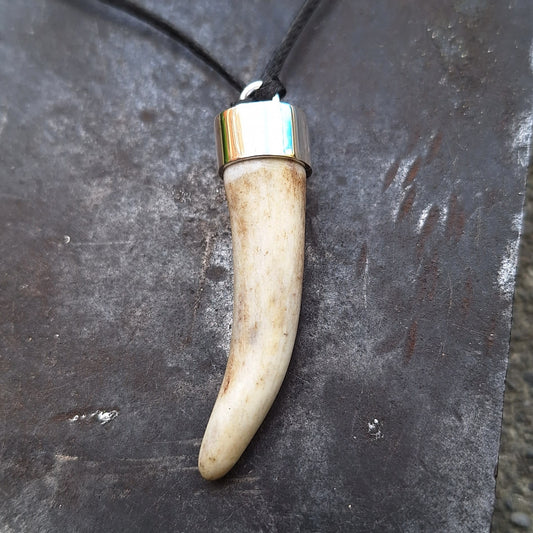 Silver Antler Necklace