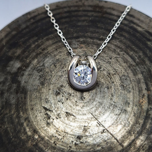 Silver CZ necklace