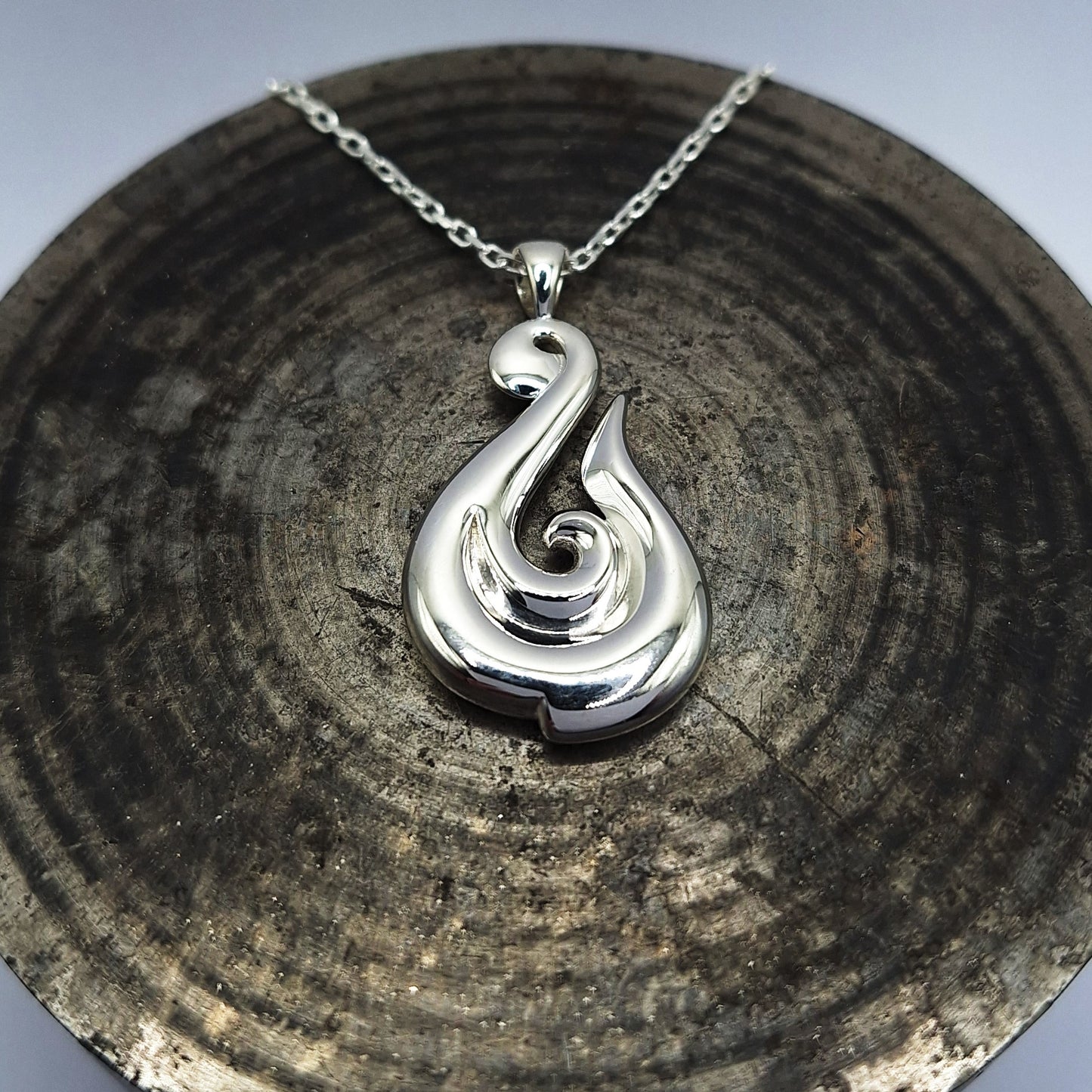 Silver Fishhook Necklace