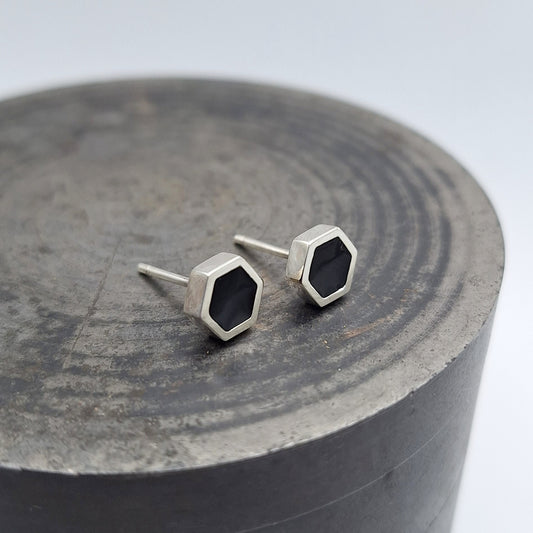 Silver Hex Studs