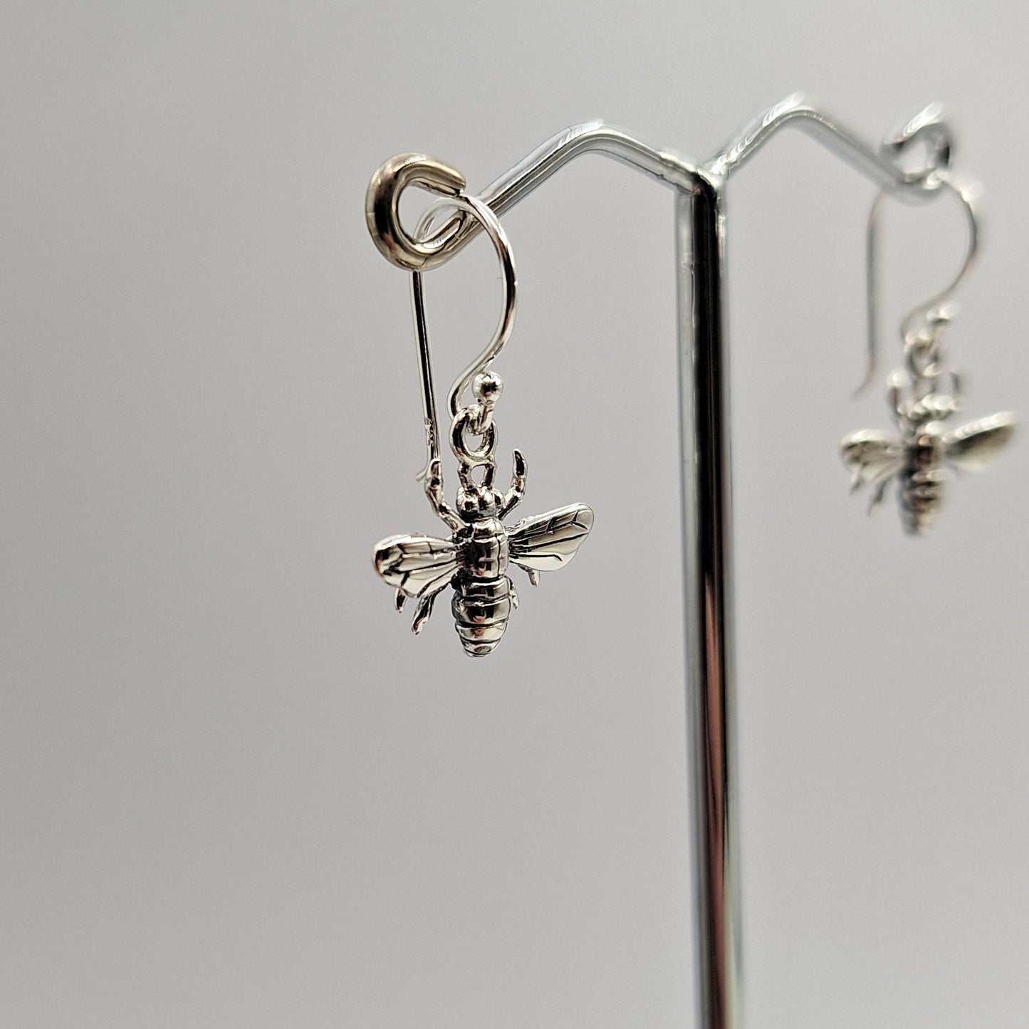 Silver Honeybee earrings