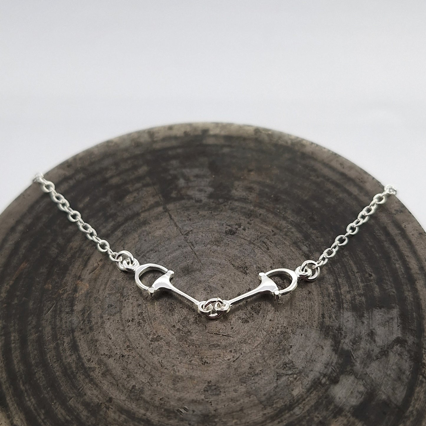 Bridle Bit Silver Necklace