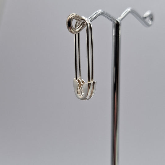 Silver Safety pin earrings