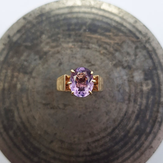 9ct amethyst vintage ring 