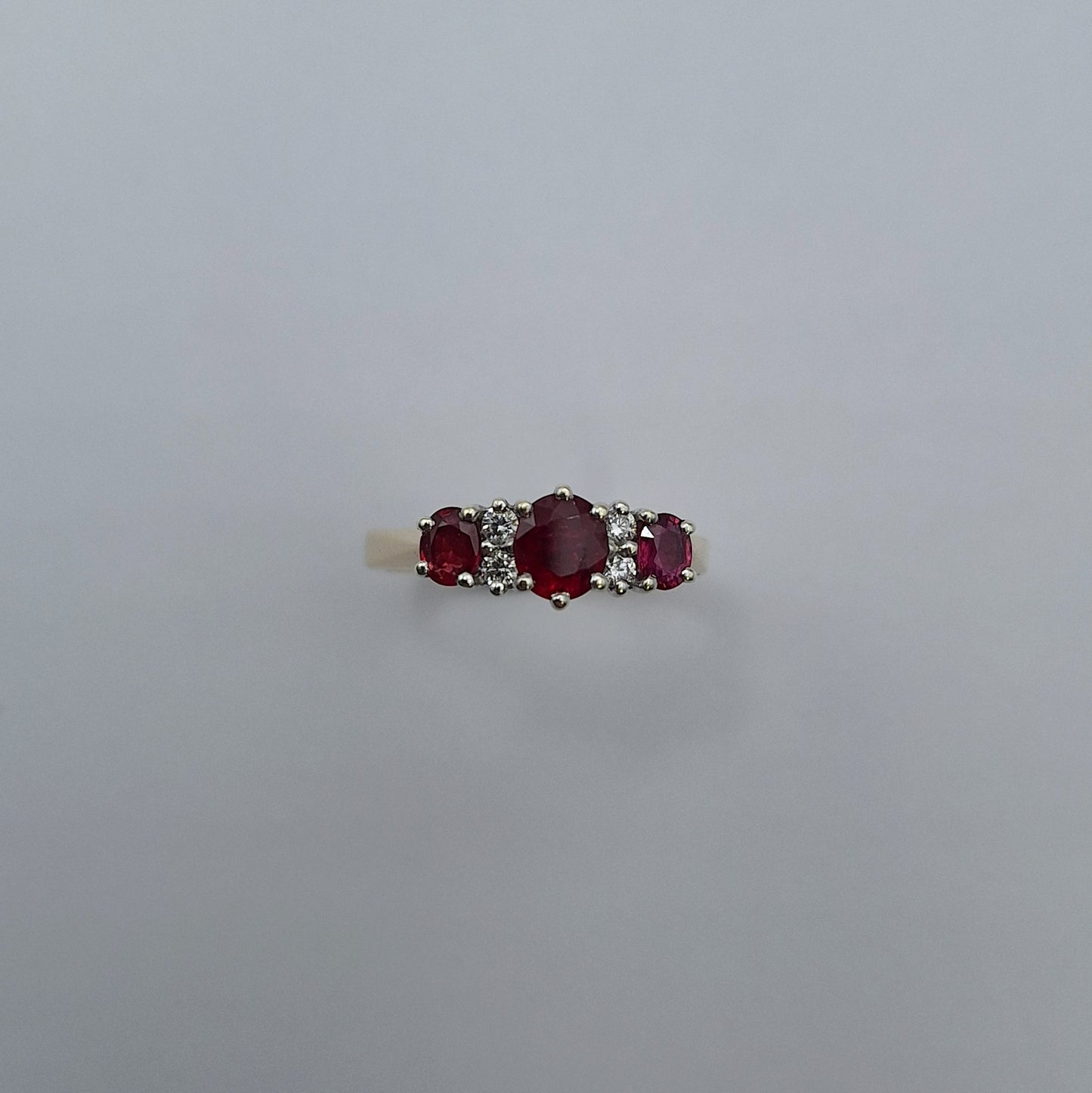 Ruby and Diamond 9ct ring