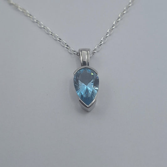 Sky Blue Topaz Pendant