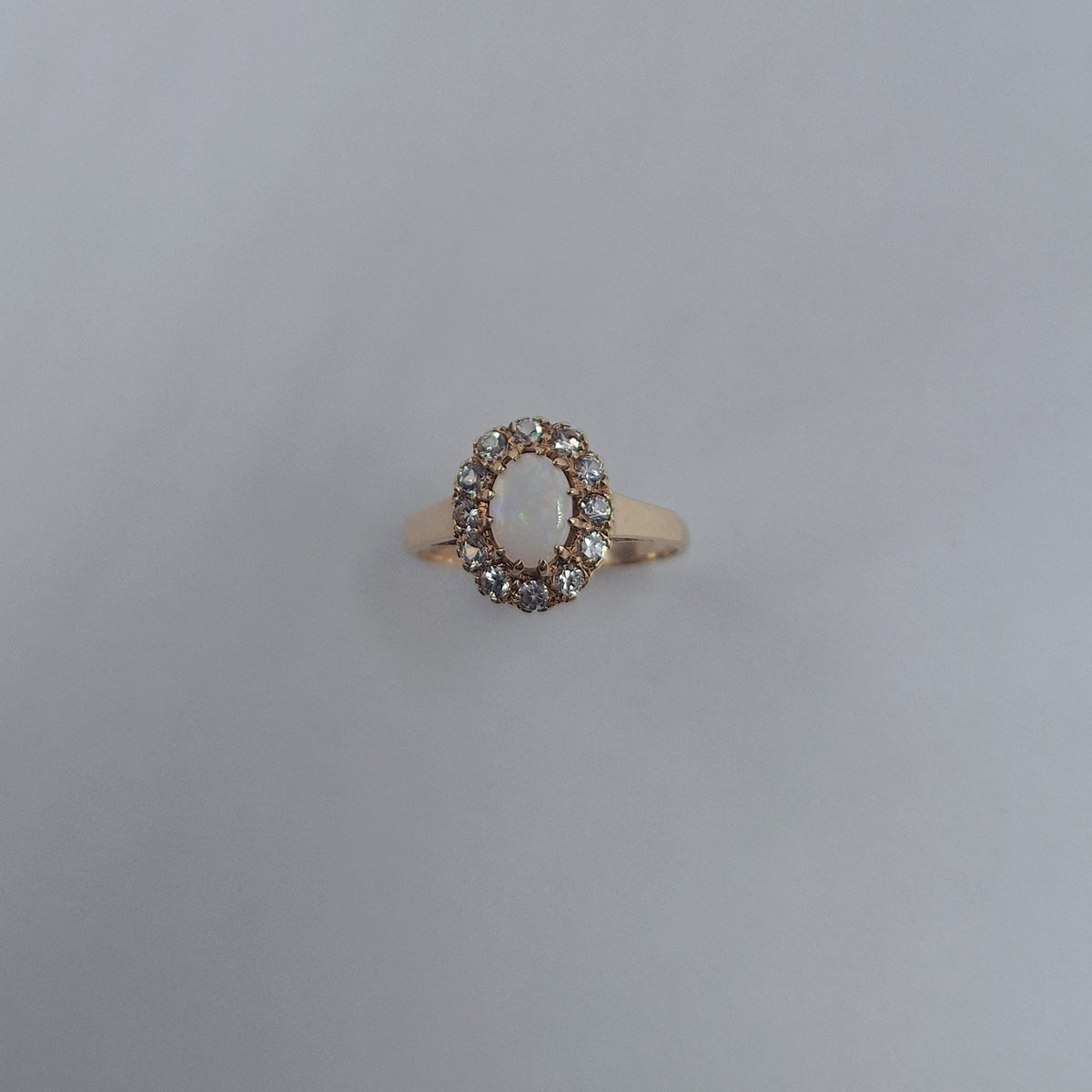 9ct White Opal cluster