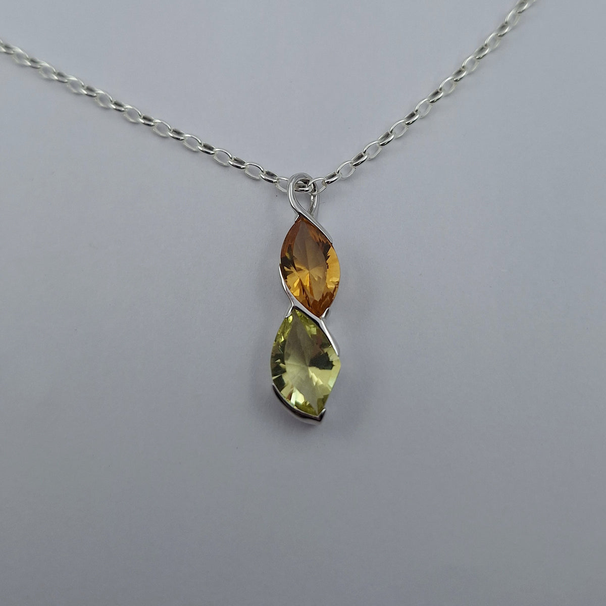 Silver citrine pendant nz