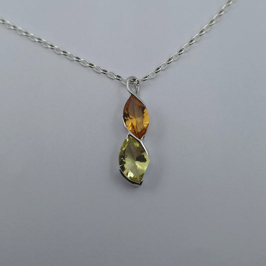 Silver citrine pendant nz