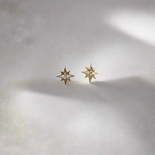 9ct star studs 