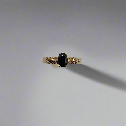 Black Sapphire ring 9ct