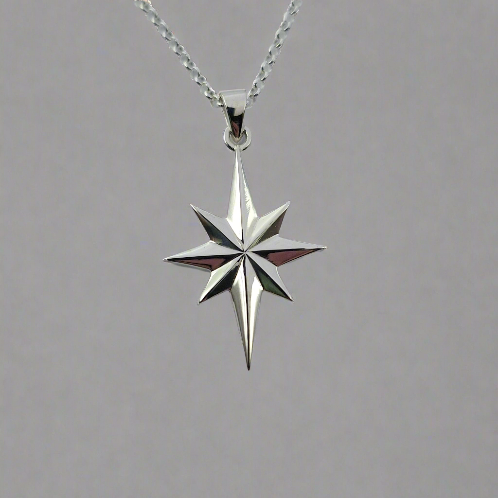 Sterling silver handmade star necklace 
