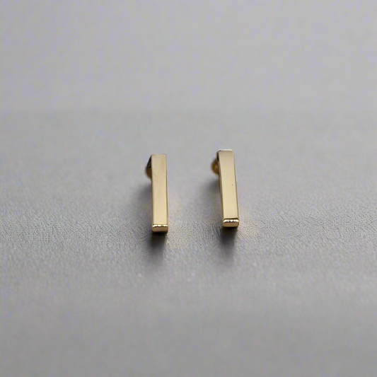 9ct bar stud earrings 