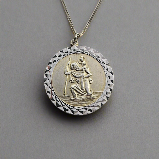 St Christopher's pendant. Silver. English made